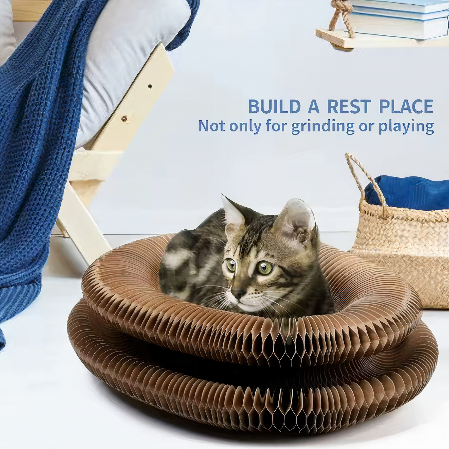 Kitty Loops™  Interactive Cat Toy And Snuggle Bed