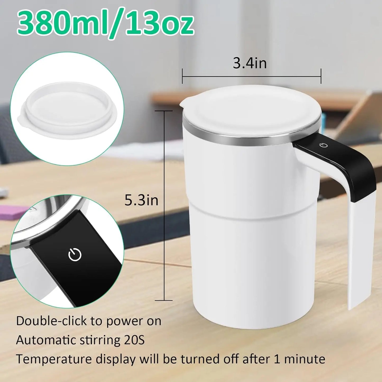 AutoBlend™ self stirring mug