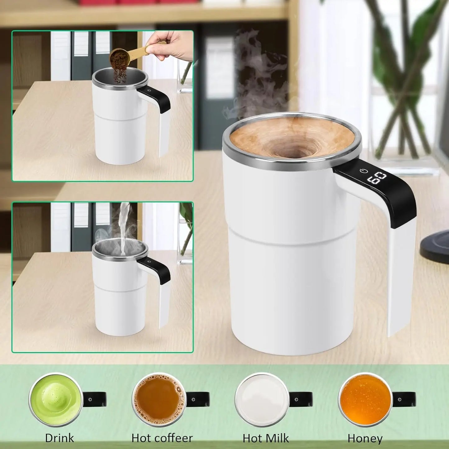 AutoBlend™ self stirring mug